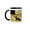 Black/White, variant on 3drose, Lizard on Rock, 11oz Mug