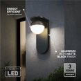 thumbnail image 3 of Artika Bloom LED Outdoor Wall Light Fixture, Black, 3 of 7