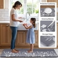 thumbnail image 5 of Kitchen Mats for Floor, Kitchen Rugs Sets of 2, Cushioned Anti Fatigue Mats for Kitchen Floor, Non-Slip Kitchen Decor, Water Resistant Kitchen Rug for Home, Kitchen, 17.3"x30"+17.3"x70", 5 of 12