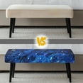 thumbnail image 5 of FUIALDOLG Bench Covers Slipcover Stretch Dining Bench Cover with Elastic Band Washable Rectangle Kitchen Chair Covers for Garden, Bedroom, Living Room (Blue Galaxy Meteor), 5 of 6