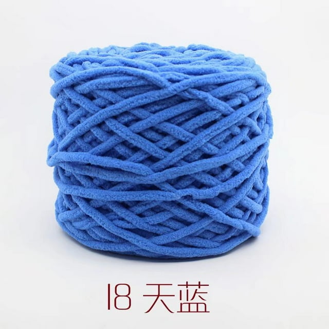 Nvzi Hilo de algodón para ganchillo, hilo fino para tejer a ganchillo, hilo de poliéster suave y duradero para tejer a mano y proyectos de manualidades, hilo azul cielo, 2 rollos.