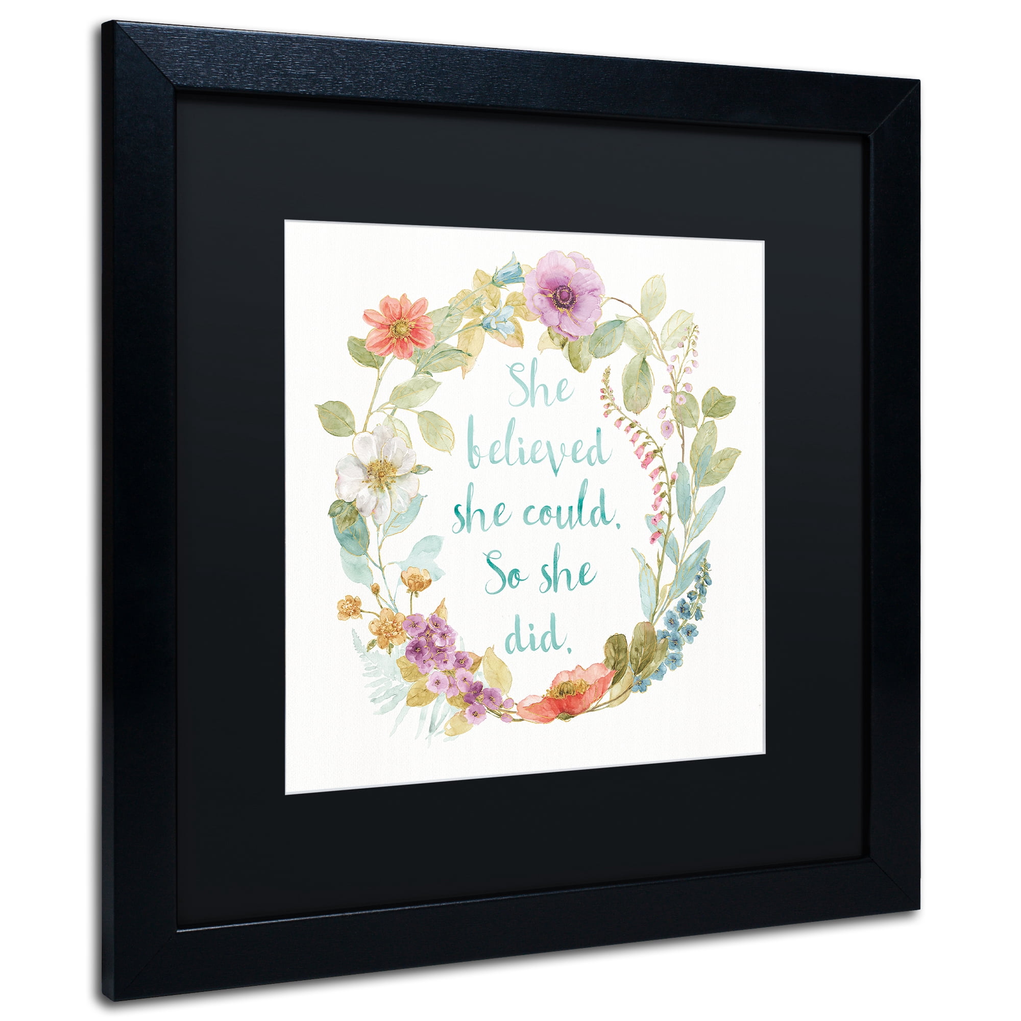 Lisa Audit 'Rainbow Seeds Wreath I' Matted Framed Art
