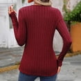 thumbnail image 3 of Womens Fall Sweaters 2026 Casual Loose Crewneck Ribbed Top Long Sleeve Knit Pullover Sweater Dressy Button Tee Going Out Top Ladies, 3 of 6
