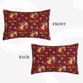 thumbnail image 2 of Naloa Vintage Santa Skiing Red Plaid Pillowcase, Throw Pillowcase, Wrinkle-Free, Stain-Resistant with Hidden Zipper for Bedroom Sofa-16"x24", 2 of 6