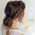 thumbnail image 2 of Unique Bargains 1 Pc Satin Bow Ribbon Duckbill Hair Clips Hairdo Clip Champagne, 2 of 5