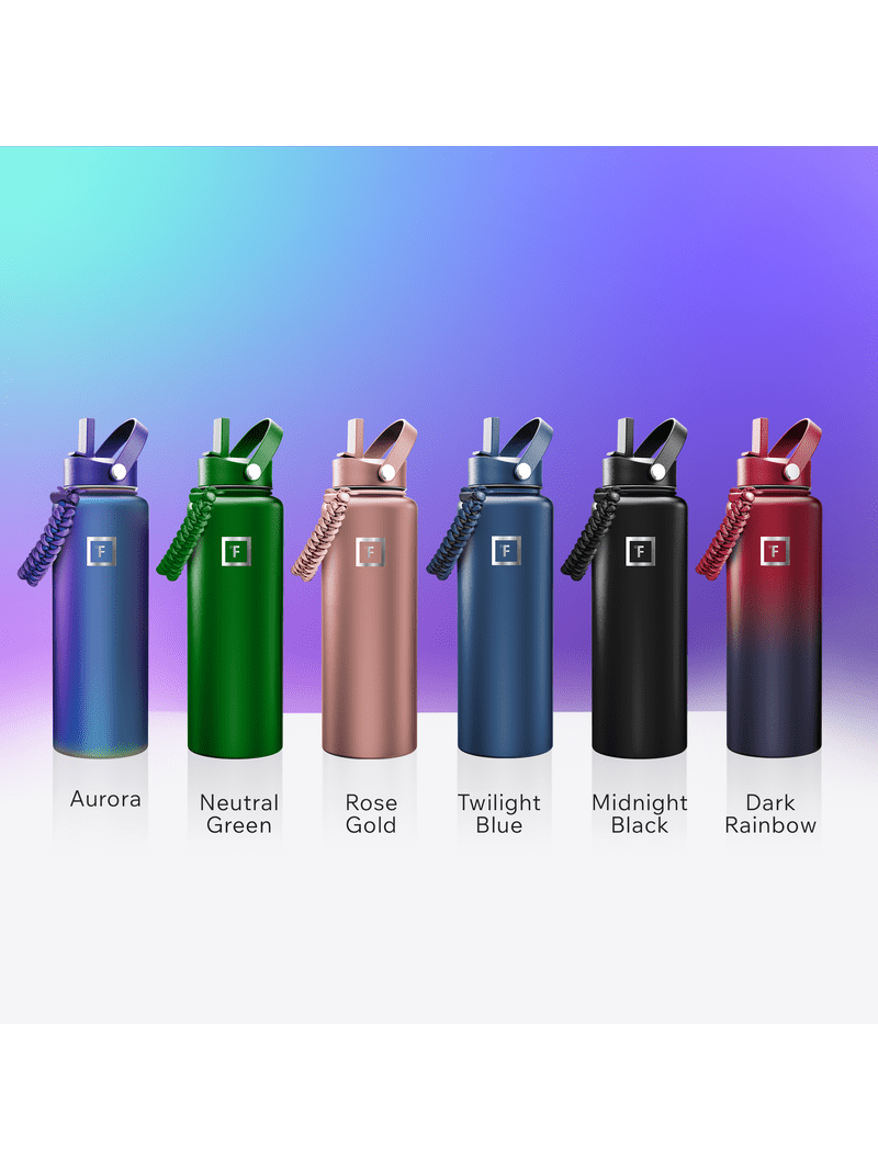 Iron Flask, Water Bottle, 40 oz, Stainless Steel Aurora