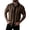 #0337-Brown, variant on Men's Trendy Knitted Checkered Casual Versatile Stylish Short-Sleeve Top