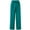A2-Peacock Bue, variant on Plus Size Women's Wide Leg Pants with Pockets Peacock Bue 2X Lightweight Lounge Pants High Waisted Adjustable Tie Knot Loose Trousers