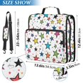 thumbnail image 2 of FORMRS Zipper Binder with Shoulder Strap 2-inch Ring 500 Sheet Capacity File Bag, Green Stars, 2 of 5