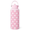 thumbnail image 1 of Botella de agua SANDJEST Checker Daisy 946 ml de acero inoxidable, 1 of 8