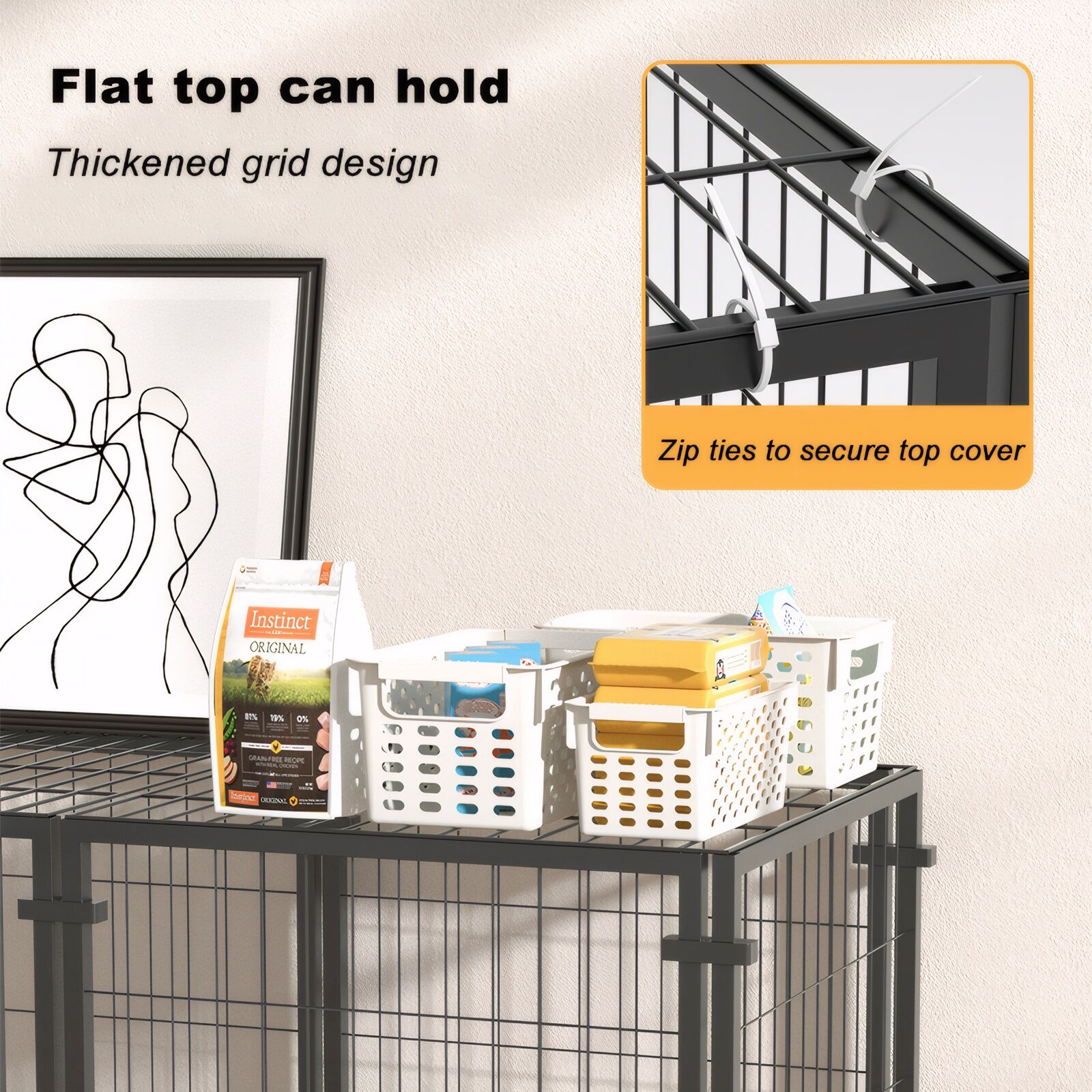Pet Playpen 47.2" Dog Crate for Small Medium Large Dogs, Puppy Dog Playpen for Yard Indoor Outdoor Use, Pet Dog Cage Kennel (47.2"L x 23.6"W x 23.6"H),Dog Crate