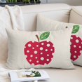 thumbnail image 2 of Red Apples Pillow Protectors with Zipper Standard Size, Watercolor Botanical Modern Abstract Art Soft Brushed Microfiber Breathable Throw Pillow Covers, Pillowcase for Couch Sofa Bedroom 20"x26", 2 of 9