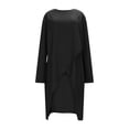 thumbnail image 4 of THDHVS Tshirts Shirts for Women,Womens Tops Long Sleeve,Women Solid Color Round Neck Pullover with Long Sleeve andIrregular Hem for Halloween Themed Wear andDaily Casual Style Black XL, 4 of 6