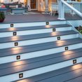 thumbnail image 5 of C Cattleya 12-Pack 3.25 in. Hardwired Black Aluminum Motion Sensing LED Outdoor Deck Stair Light with Frosted Acrylic Lens, 5 of 7
