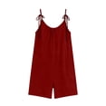 thumbnail image 7 of Women's Pajama Sets 2 Piece Lounge Sets Fashion Casual Solid Color Pants Comfortable Sleeveless Short Pants Jumpsuit, 7 of 7