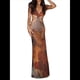thumbnail image 1 of Vestido de Mujer con Espalda Descubierta, Abertura Alta y Dobladillo Asimétrico Estampado de . Como Se Muestra L, 1 of 10