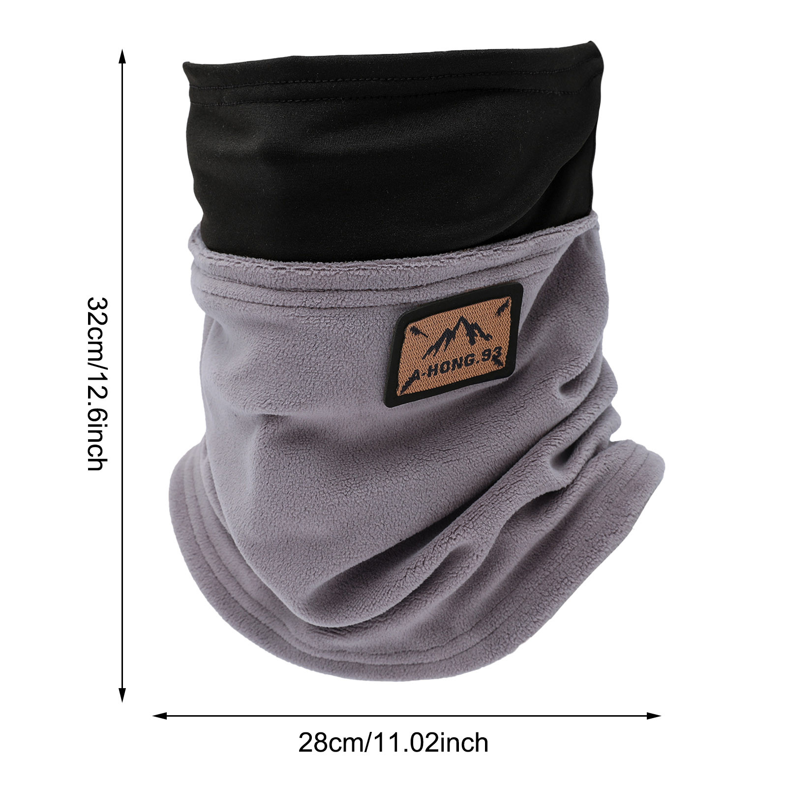 Tanhomme 2Pack Neck Warmer Fleece Neck Gaiter, Winter Faces Cover Ski Scarf Neck Cover for Cold Weather Autumn Winter Printed Warm Short Plush Neck Cover Men Women Knit Bib Neck Cover Bib
