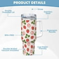 thumbnail image 5 of KLL Strawberries And Leaf Print 40oz Stainless Steel Insulated Car Cup Coffee Mug with Spillproof Lid - Keep Your Drink Hot or Cold on the Go, 5 of 8