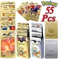 thumbnail image 2 of 27-110Pcs Cara Spanish German Spanish English Metalicas Charizard Vmax Gx Gold Silve Foil Collectible Trading Card Gifts, 2 of 5