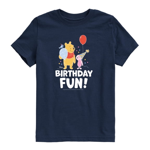 Winnie the Pooh - Birthday Fun - Toddler Boys Short Sleeve Graphic T-Shirt