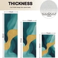 thumbnail image 4 of Teal Gold Marble Pattern Kitchen Rugs Sets Of 3,Kitchen Runner Rugs Non Skid Washable,Decorative Kitchen Floor Mats for Kitchen,Sink,Laundry,17"x30"+ 17"x47" + 17"x59", 4 of 6