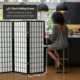 thumbnail image 3 of Red Lantern 4 ft. Short Window Pane Shoji Screen - Black - 3 Panels, 3 of 7