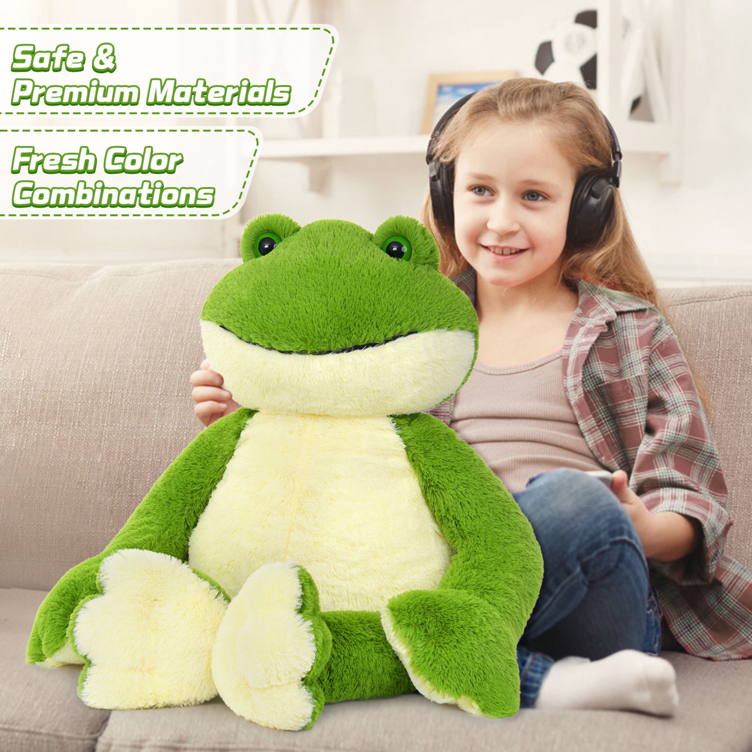Muiteiur Frog Stuffed Animal 35.5" Giant Frog Plush Toy Frog Body Pillow