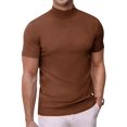 thumbnail image 1 of Jersey COOFANDY vintage de cuello alto de manga corta para hombre, 1 of 9