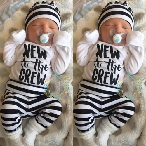 new to the crew baby boy outfit