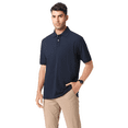 thumbnail image 4 of Zfeel Men’s Cotton Polo Shirt, Comfortable, Short Sleeve Casual Polo Tee, Sport Dark Navy, 1-Pack, 4XL, 4 of 6