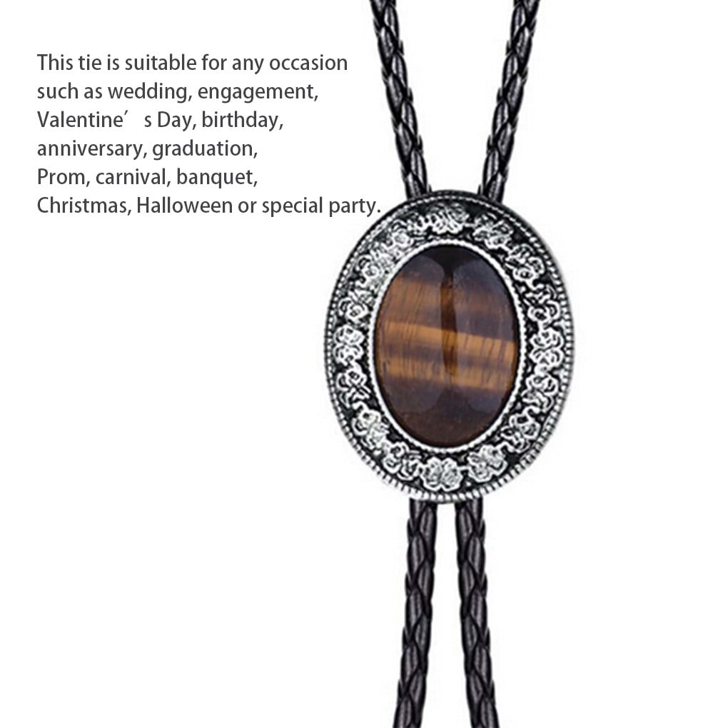 Cravate Bolo Faite à La Main Pour Homme Et Femme – Cravate Classique En Cuir De Cowboy Occidental Totem, Couleur 6, Grand