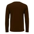 thumbnail image 6 of Mens Long Sleeve Shirts Crewneck T Shirts Fall Tops Casual Basic Tees Clothes Brown L, 6 of 6