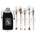 thumbnail image 3 of Juego de 5 brochas de maquillaje, varita mágica, Kit de brochas cosméticas, sombra de ojos, delineador de ojos, lápiz de mezcla, pinceles para labios con bolsa de regalo, 3 of 8