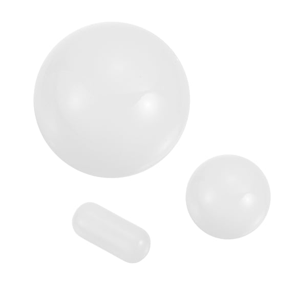 Uxcell Quartz Pearl Balls Set, 2 Shape Glass Crystal Loose Beads for Vase Filler, Resin Art, Jewelry Making, DIY Crafts, Home Decoration, White