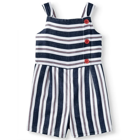 Girls Striped Romper - Striped Woven Romper (Toddler Girls)