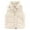AB13 White, variant on Girls Jacket Child Solid Color Sleeveless Stand Collar Coat Comfortable Soft Autumn Winter Girls Zipper Outerwear Pink Size 3-4 Years