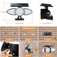thumbnail image 3 of Lámpara De Pared Solar De 3 Cabezales 3 Modos De Iluminación Lámpara De Pared Ajustable 2500Mah Luz De Pared Exterior Para Camino Porche Patio Jardín Monstrate HA016716-00, 3 of 7