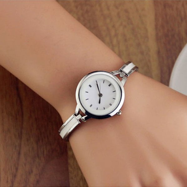 Women Girls Chic Luxury Analog Display Quartz Gold Silver Wrist Watch Women Girls Chic Luxury Analog Display Quartz Gold Silver Wrist Watch