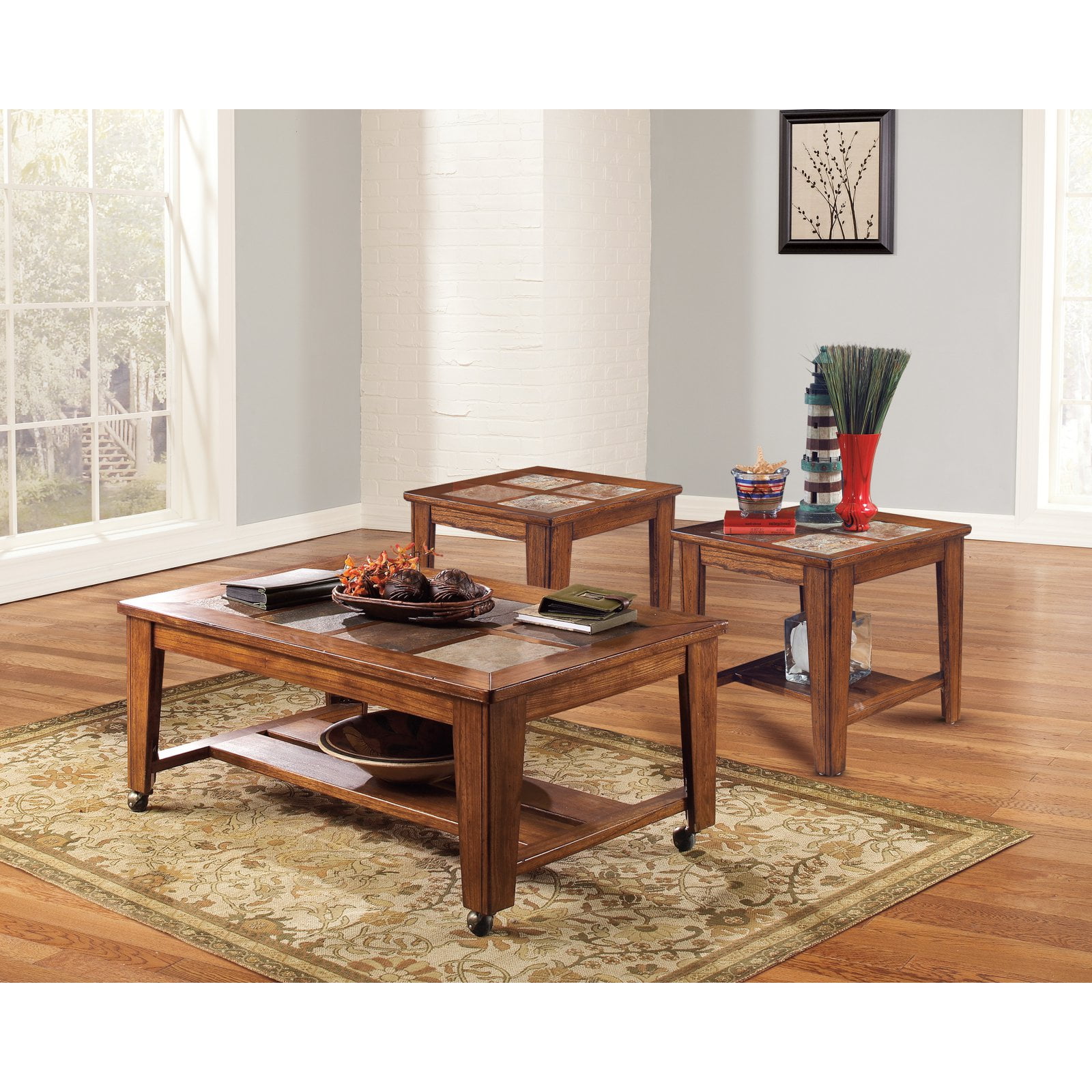 Signature Design by Ashley Toscana Wood Rectangular Coffee Table