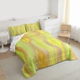 thumbnail image 3 of Castle Fairy Abstract Ombre Stripes Full Size Comforter Sets,Gradient Lines Bedding Sets, 3 of 8