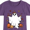 thumbnail image 3 of Instant Message - Fall - Ghost Play In Leaves Too - Toddler & Youth Girls Short Sleeve Graphic T-Shirt, 3 of 6
