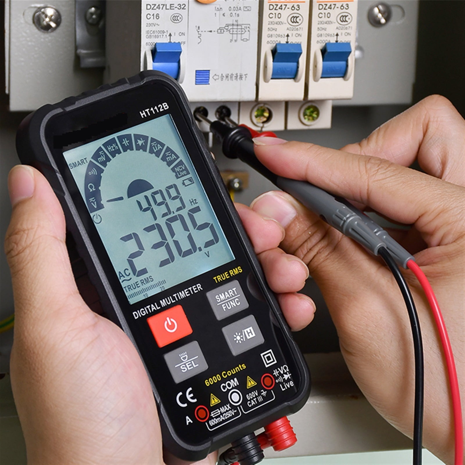 Smart Portable Digital Multimeters Amp Ohm Hz Capacitance Battery Tester Voltmeter Auto Range Voltage Current Tester ,Fast and Accurate Precise