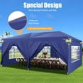thumbnail image 5 of SANOPY 10x20 Canopy with Sidewalls, Outdoor Tents for Parties Waterproof Pop Up Canopy Tent with Center Lock, Easy Up Event Tent with Sandbags for Picnic, Camping, Wedding, Deep Blue (Top Reinforced), 5 of 9
