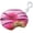 Donut Missing a Bite, variant on Sweet Shop Mini Microbead Pillow Backpack Charm - Candy Scented Reversible Pink & Chocolate Donut
