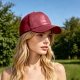 thumbnail image 6 of WGRFFH Unisex Vintage Washed Unstructured Baseball Cap Cotton Adjustable Dad Hat Womens Baseball Caps Leather Baseball Cap Men Women Adjustable Leather Peaked Cap Rd2 One Size, 6 of 8