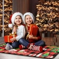 thumbnail image 5 of 2 Pcs Christmas Kitchen Rugs and Mats for Floor Non-Slip Backing Mat Merry Christmas Kitchen Decor Anti Fatigue Kitchen Rug Sets with Runner Xmas Decor (Christmas 01, 17"x47.2"+17"x30"), 5 of 6