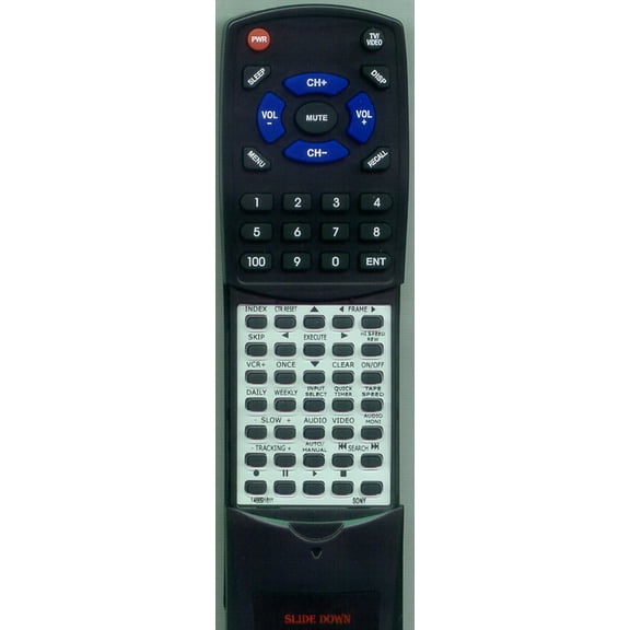 Replacement Remote for SONY 1-466-874-11, 146687411, RT146691611, RMTV123, EVS2000, SLV900HF