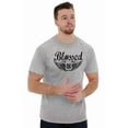 thumbnail image 4 of Hashtag Blessed Bless Religious Jesus Plus Size Crewneck Graphic Tee Shirt Brisco Brands 3X, 4 of 5
