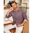 thumbnail image 5 of COOFANDY Mens Casual Shirts Long Sleeve Button Down Shirt Untucked Dress Shirts for Men, 5 of 6
