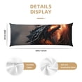 thumbnail image 3 of Balery Fiery Black Dragon Attack Funda Protectora para Almohada Corporal de Algodón Hipoalergénico con Cierre(55 x 21 pulgadas), Almohadas No Incluidas, 3 of 7